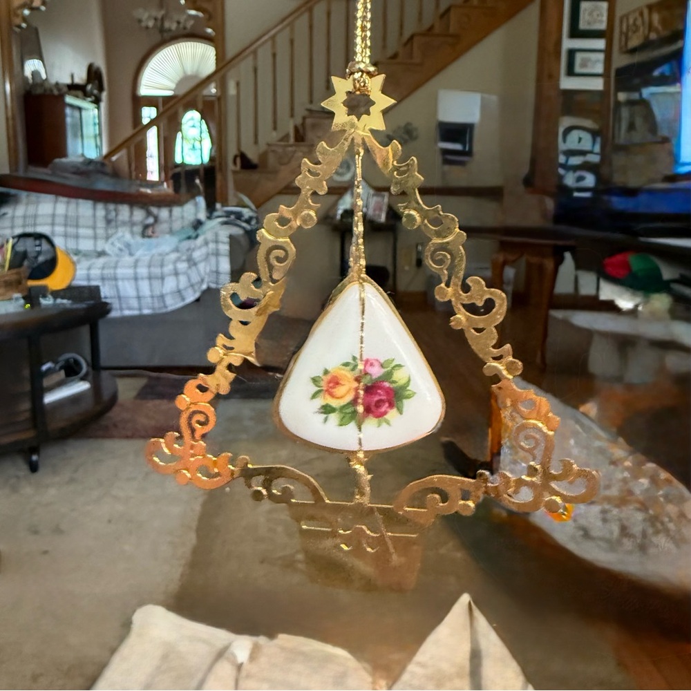 Royal Albert Gold and White Holiday Ornament